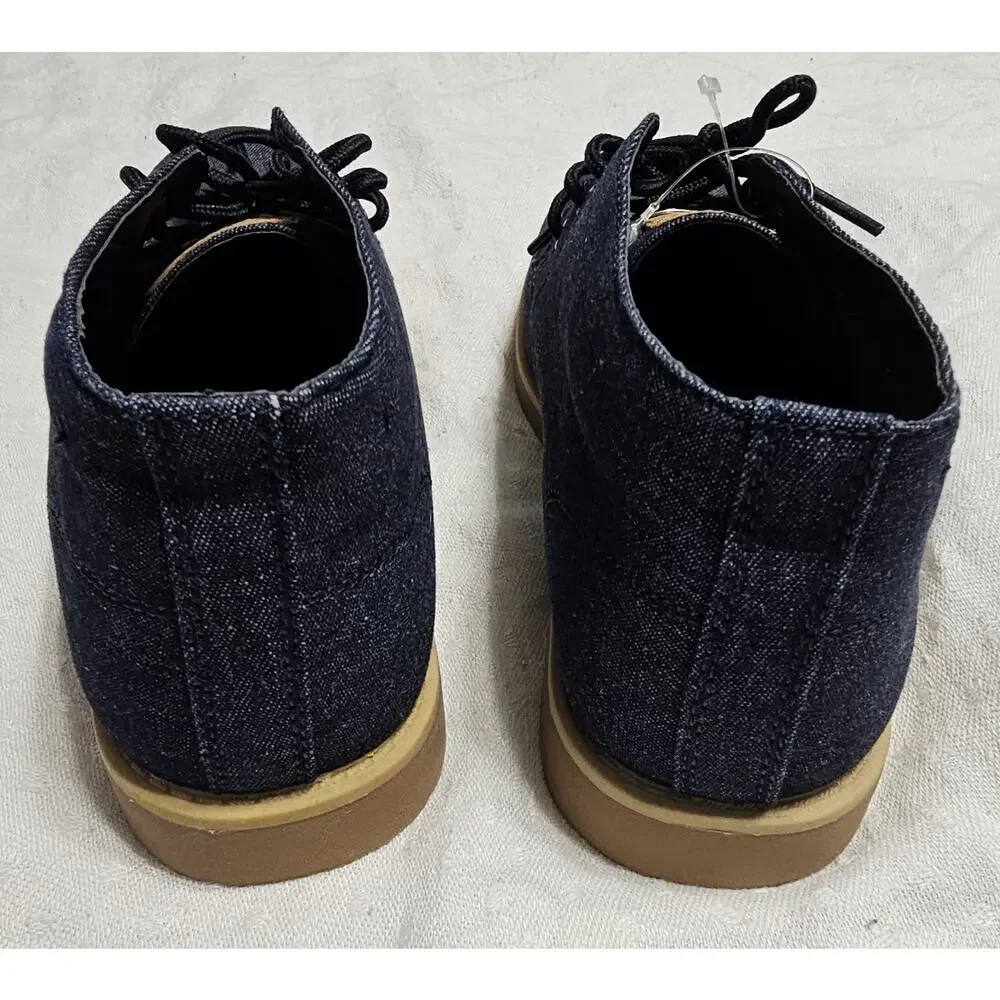 Levi's Men's Denim Chukka Boots Blue Dark Wash Desert Shoes Tan Sole Size 9 NWT